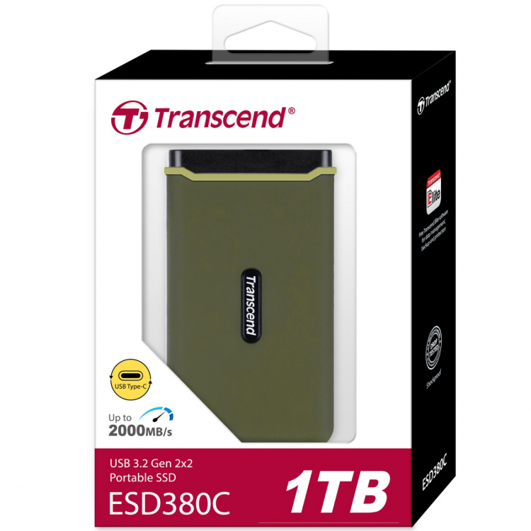 Transcend Portabel SSD ESD380C USB-C 1TB (R/W 2000 MB/s)