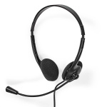 Nedis PC Headset | On-Ear | Stereo | USB Type-A / USB Type-C™ | Fold-Away Microphone | Black Nedis PC Headset | On-Ear | Stereo | USB Type-A / USB Type-C™ | Fold-Away Microphone | Black
