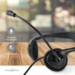Nedis PC Headset | On-Ear | Stereo | USB Type-A / USB Type-C™ | Fold-Away Microphone | Black Nedis PC Headset | On-Ear | Stereo | USB Type-A / USB Type-C™ | Fold-Away Microphone | Black