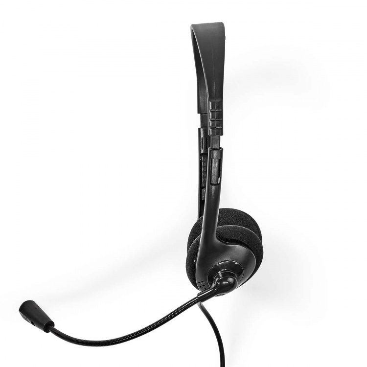 Nedis PC Headset | On-Ear | Stereo | USB Type-A / USB Type-C™ | Fold-Away Microphone | Black Nedis PC Headset | On-Ear | Stereo | USB Type-A / USB Type-C™ | Fold-Away Microphone | Black