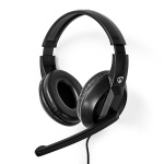 Nedis PC Headset | Over-Ear | Stereo | USB Type-A / USB Type-C™ | Fold-Away Microphone | Black