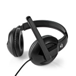 Nedis PC Headset | Over-Ear | Stereo | USB Type-A / USB Type-C™ | Fold-Away Microphone | Black