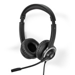 Nedis PC Headset | On-Ear | Stereo | USB Type-A / USB Type-C™ | Fold-Away Microphone | Black Nedis PC Headset | On-Ear | Stereo | USB Type-A / USB Type-C™ | Fold-Away Microphone | Black