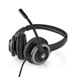 Nedis PC Headset | On-Ear | Stereo | USB Type-A / USB Type-C™ | Fold-Away Microphone | Black Nedis PC Headset | On-Ear | Stereo | USB Type-A / USB Type-C™ | Fold-Away Microphone | Black
