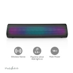 Nedis Bluetooth® Speaker | Battery play time: 6 hrs | Table Design | 18 W | Stereo | Built-in microphone | Linkable | Black