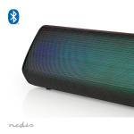 Nedis Bluetooth® Speaker | Battery play time: 6 hrs | Table Design | 18 W | Stereo | Built-in microphone | Linkable | Black