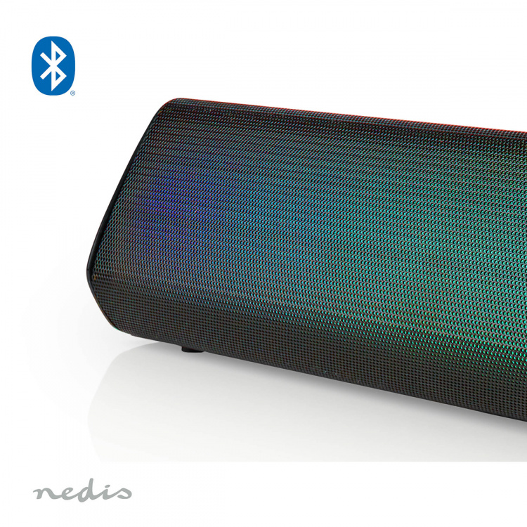 Nedis Bluetooth® Speaker | Battery play time: 6 hrs | Table Design | 18 W | Stereo | Built-in microphone | Linkable | Black