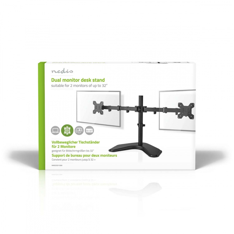 Nedis Desk Monitor Mount | 2 Screens | 15 - 32 