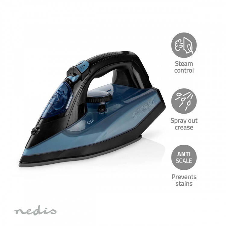 Nedis Steam Iron | 2600 W | 25 g/m | Steam shot | Ceramic | 0.32 l