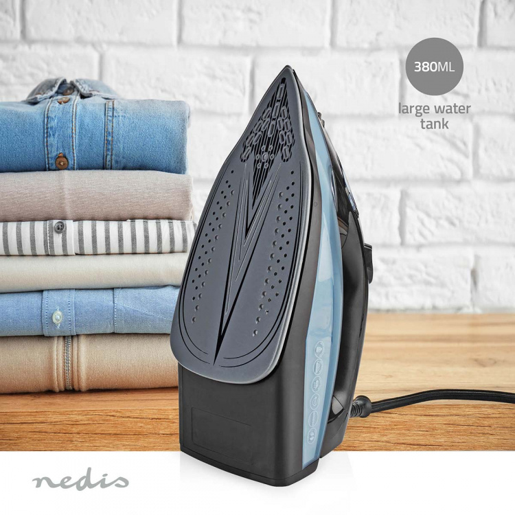 Nedis Steam Iron | 2600 W | 25 g/m | Steam shot | Ceramic | 0.32 l