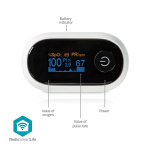 Nedis Pulse Oximeter | Bluetooth | OLED Display | White Nedis Pulse Oximeter | Bluetooth | OLED Display | White