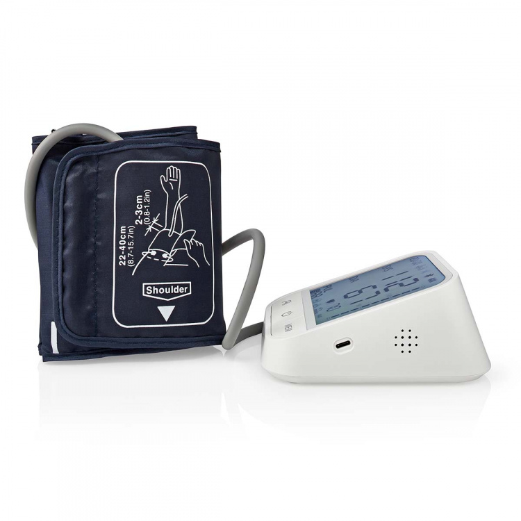 Nedis Blood Pressure Monitor | Arm | Bluetooth | LCD Display | 22 - 42 cm | Memory slots: 2x 99 | White