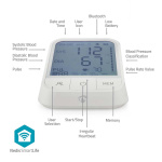 Nedis Blood Pressure Monitor | Arm | Bluetooth | LCD Display | 22 - 42 cm | Memory slots: 2x 99 | White