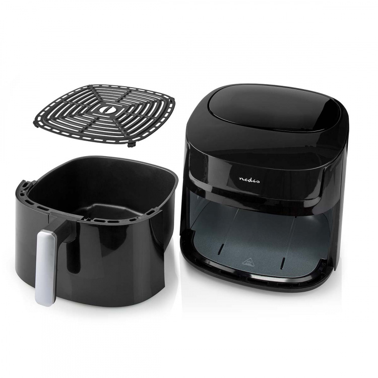 Nedis Hot Air Fryer | 7,2 l | Timer: 240 min | Number of preset programs: 8 | Digital | Black