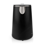 Nedis Electric Kettle | 1.0 l | Plastic | Black | Rotatable 360 degrees | Concealed heating element | Strix® controller | Boil-dry protection