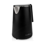 Nedis Electric Kettle | 1.0 l | Plastic | Black | Rotatable 360 degrees | Concealed heating element | Strix® controller | Boil-dry protection