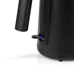 Nedis Electric Kettle | 1.0 l | Plastic | Black | Rotatable 360 degrees | Concealed heating element | Strix® controller | Boil-dry protection