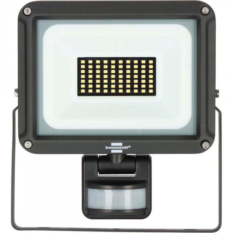 brennenstuhl LED Spotlight JARO 4060 P (LED Floodlight for wall mounting for outdoor IP65, 30W, 3450lm, 6500K, with motion detector)
