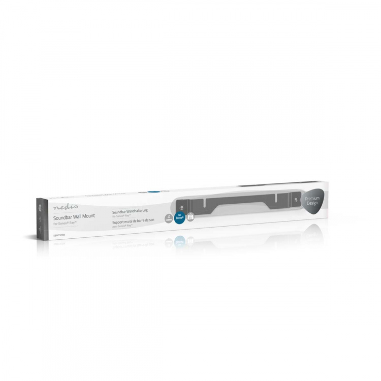Nedis Soundbar Mount | Compatible with: Sonos® Ray™ | Wall | 2 kg | Fixed | ABS / Steel | Black