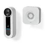 Nedis SmartLife Video Doorbell | Wi-Fi | Mains Powered | 1536x1536 | Cloud Storage (optional) / microSD (not included) / Onvif | IP65 | With motion sensor | White