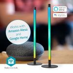 Nedis SmartLife Mood Light | Wi-Fi | Tube | 600 lm | RGBIC / Warm to Cool White | 2700 - 6500 K | 36 W | Metal | 2 pcs