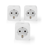 Nedis SmartLife Smart Plug | IP21 | Power meter | 3680 W | Type F (CEE 7/7) | 0 - 55 °C | Android™ / IOS | White | 3 pcs
