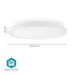 Nedis SmartLife Ceiling Light | RGB / Warm to Cool White | Round | Diameter: 290 mm | 1800 lm | 2700 - 6500 K | IP20 | Energy class: F | Android™ / IOS