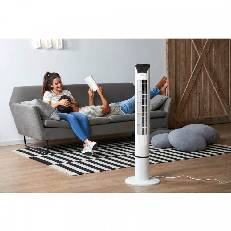 BLACK+DECKER Tower Fan White 102cm