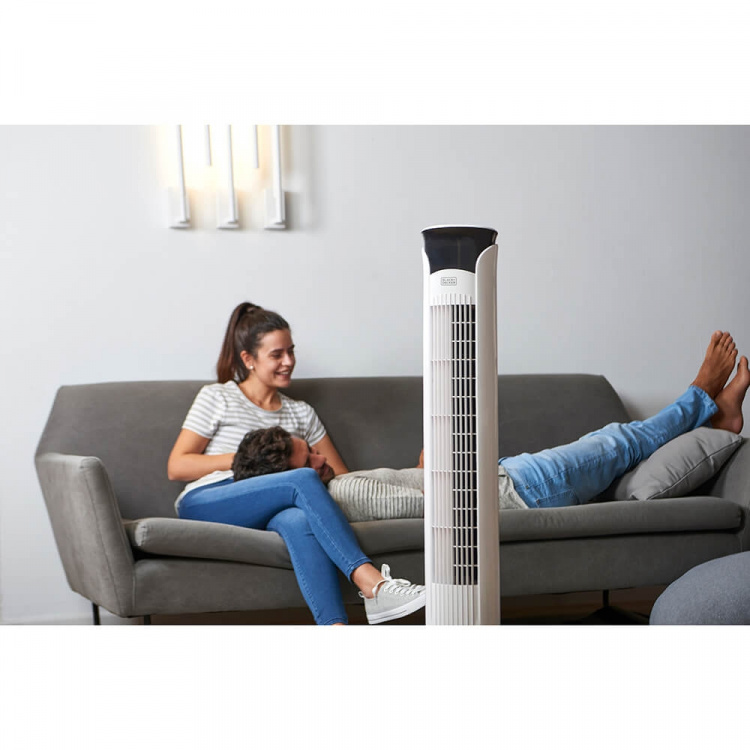 BLACK+DECKER Tower Fan White 102cm