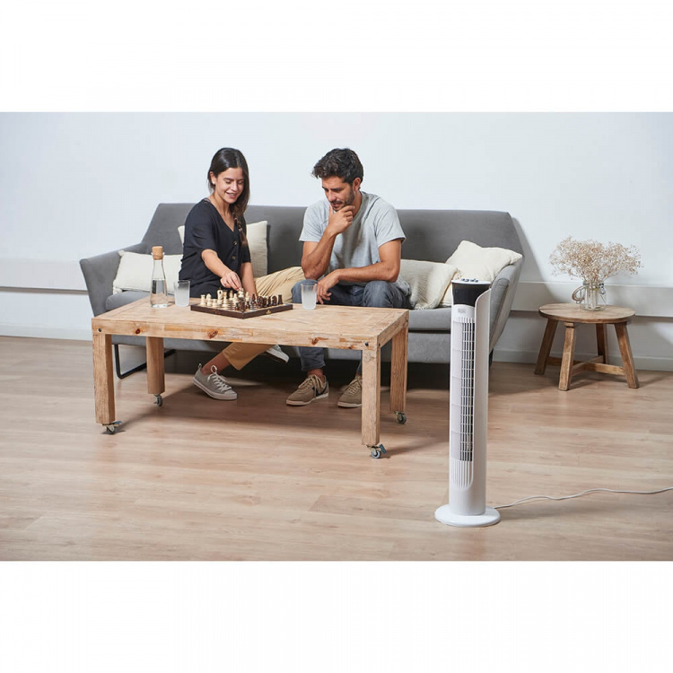 BLACK+DECKER Tower Fan White 81cm