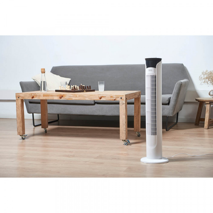 BLACK+DECKER Tower Fan White 81cm