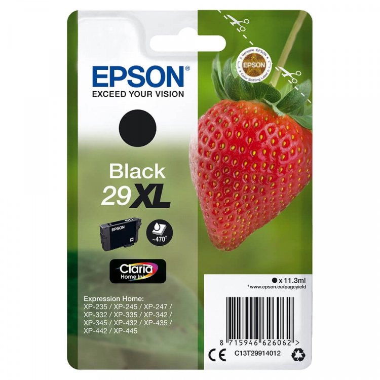 Epson Ink C13T29914012 29XL Black, Strawberry Epson Ink C13T29914012 29XL Black, Strawberry
