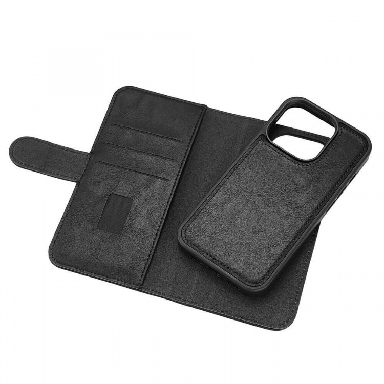 Gear Wallet Case 2-in-1 3 Card Slots MagSeries Black - iPhone 15 Pro