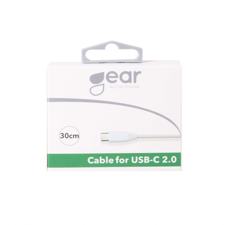Gear Charging Cable USB-A to USB-C 2.0 0.3m White Round Gear Charging Cable USB-A to USB-C 2.0 0.3m White Round