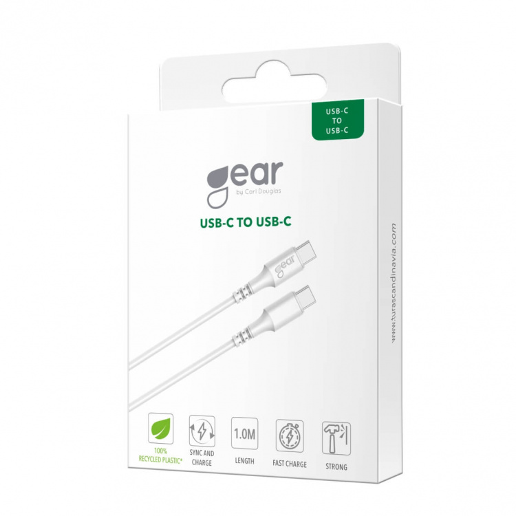 Gear Charging cable USB-C to USB-C 2.0 1m Cable White
