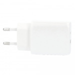 Gear Charger 220V 1xUSB-C + 1xUSB-A PD/PPS 25W + 18W QC White