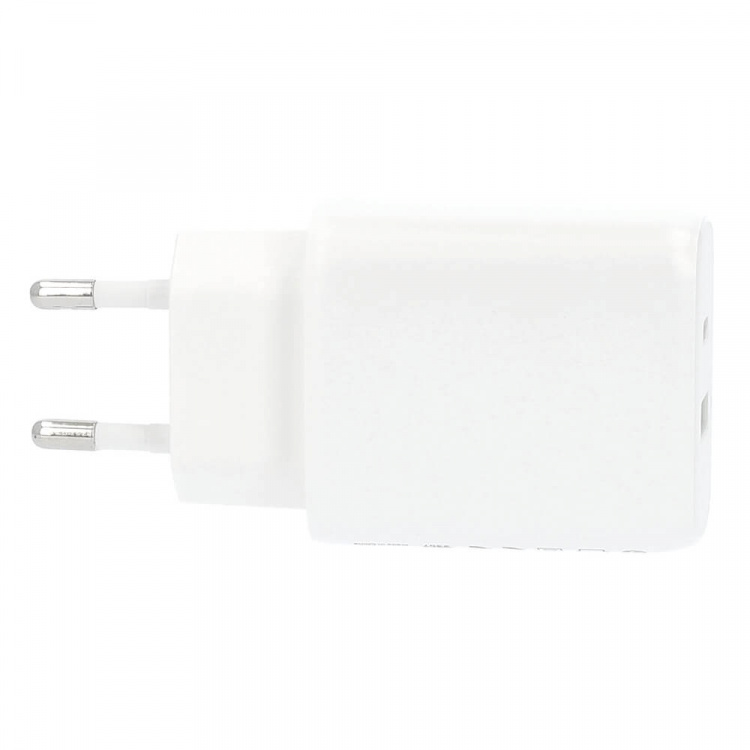 Gear Charger 220V 1xUSB-C + 1xUSB-A PD/PPS 25W + 18W QC White