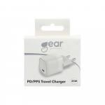 Gear Charger 220V 1xUSB-C PD/PPS 25W White Gear Charger 220V 1xUSB-C PD/PPS 25W White