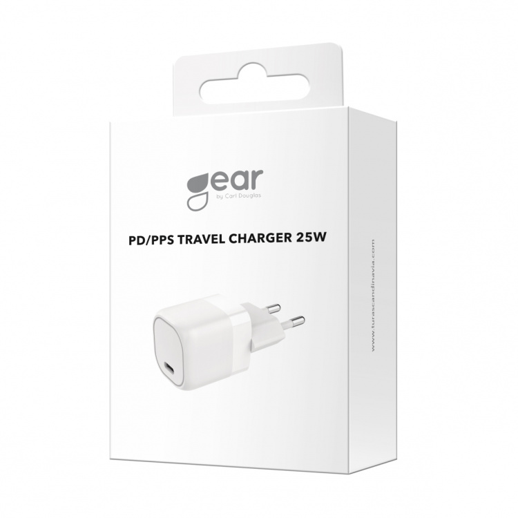 Gear Charger 220V 1xUSB-C PD/PPS 25W White Gear Charger 220V 1xUSB-C PD/PPS 25W White