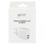 Gear Charger 220V 2xUSB-A 3,4A White