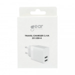 Gear Charger 220V 2xUSB-A 3,4A White