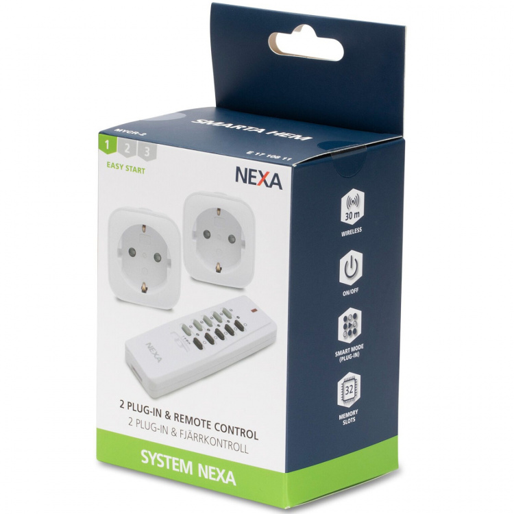 nexa MYCR-2 Plug-in set PÅ/AV x 2 nexa MYCR-2 Plug-in set PÅ/AV x 2