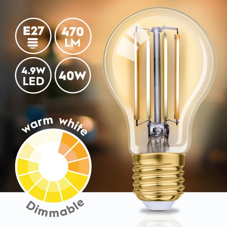 Alpina WiFi Smart E27 LED Filament Warm White 5.5W 470 lm Alpina WiFi Smart E27 LED Filament Warm White 5.5W 470 lm