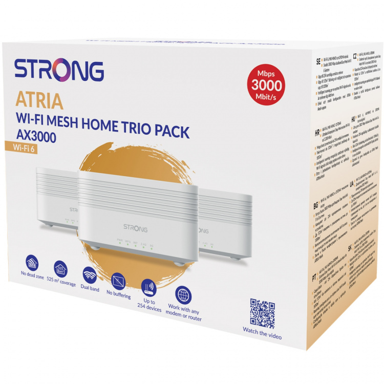 Strong Atria WiFi 6 Mesh AX3000 Home kit 3-pack Strong Atria WiFi 6 Mesh AX3000 Home kit 3-pack