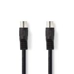 Nedis DIN Audio Cable | DIN 5-Pin Male | DIN 5-Pin Male | Nickel Plated | 3.00 m | Round | PVC | Black | Label Nedis DIN Audio Cable | DIN 5-Pin Male | DIN 5-Pin Male | Nickel Plated | 3.00 m | Round | PVC | Black | Label