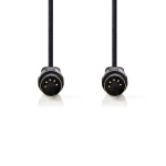 Nedis DIN Audio Cable | DIN 5-Pin Male | DIN 5-Pin Male | Nickel Plated | 3.00 m | Round | PVC | Black | Label Nedis DIN Audio Cable | DIN 5-Pin Male | DIN 5-Pin Male | Nickel Plated | 3.00 m | Round | PVC | Black | Label