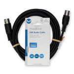 Nedis DIN Audio Cable | DIN 5-Pin Male | DIN 5-Pin Male | Nickel Plated | 3.00 m | Round | PVC | Black | Label Nedis DIN Audio Cable | DIN 5-Pin Male | DIN 5-Pin Male | Nickel Plated | 3.00 m | Round | PVC | Black | Label