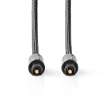 Nedis Optical Audio Cable | TosLink Male | TosLink Male | 5.00 m | Round | Braided | Gun Metal Grey | Cover Window Box