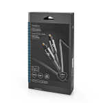 Nedis Optical Audio Cable | TosLink Male | TosLink Male | 5.00 m | Round | Braided | Gun Metal Grey | Cover Window Box