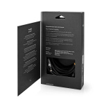 Nedis Optical Audio Cable | TosLink Male | TosLink Male | 5.00 m | Round | Braided | Gun Metal Grey | Cover Window Box